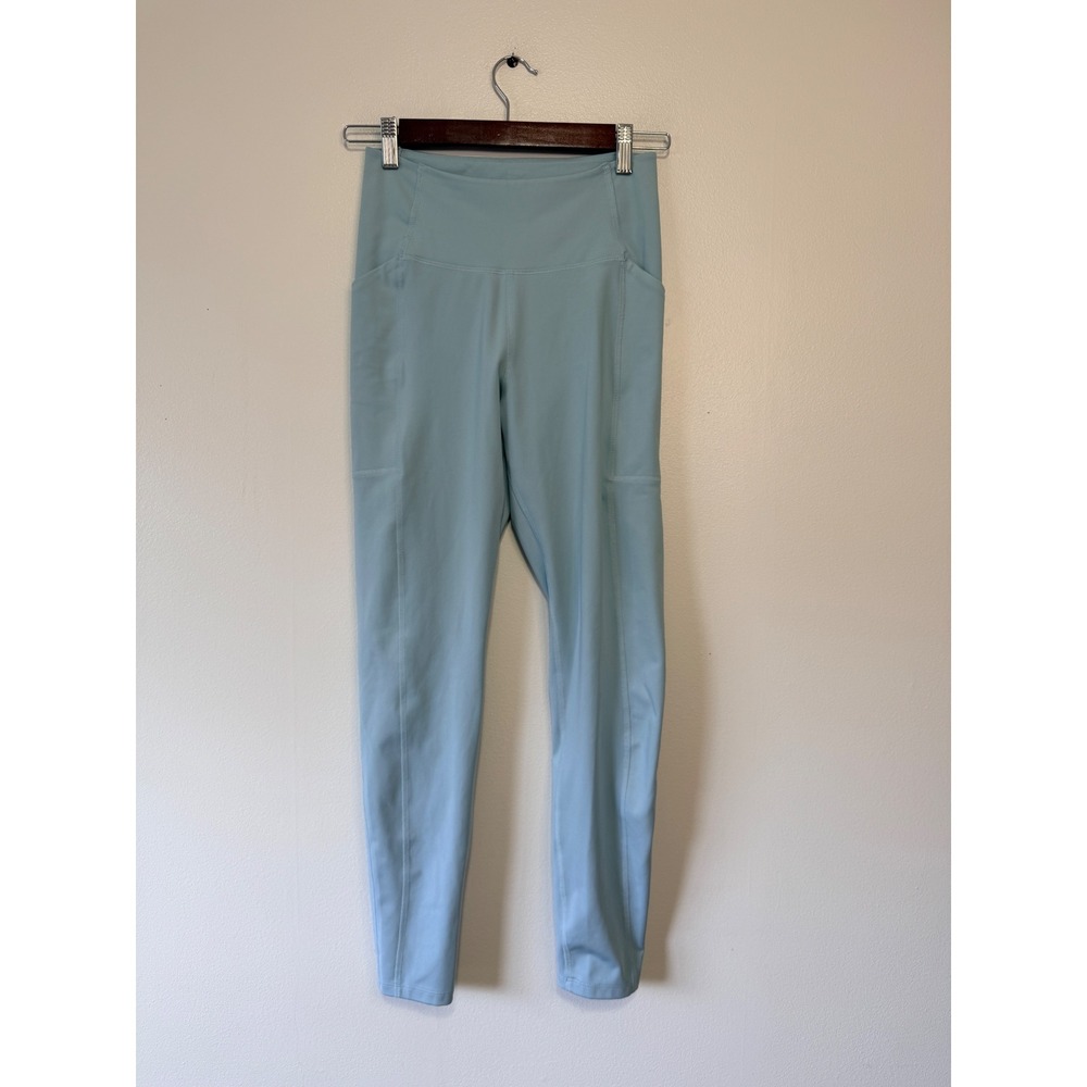 Girlfriend Collective Compressive Pocket Leggings Blue Medium‎ 24 Inseam 4016